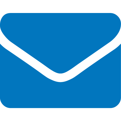 A simple blue envelope icon with a closed flap, commonly used to represent email or messaging.